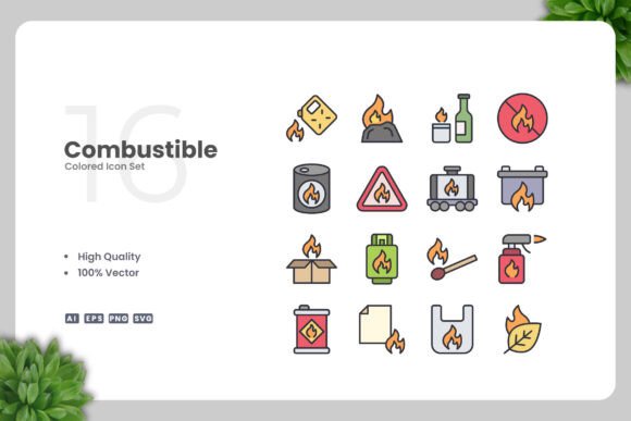 Combustible Color Icons: Graphics That Spark Brand Energy