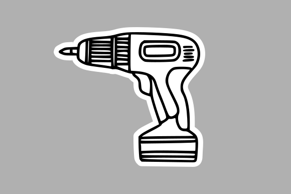 Cordless Drill Embroidery Design