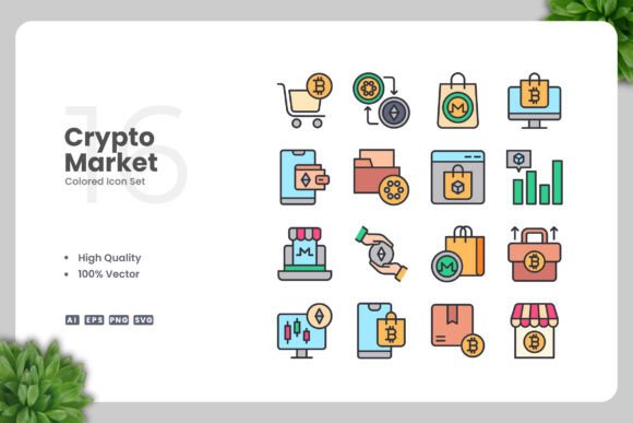 Crypto Market Color Icons