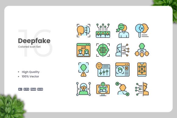 Deepfake Colored Icons for Digital Sellers