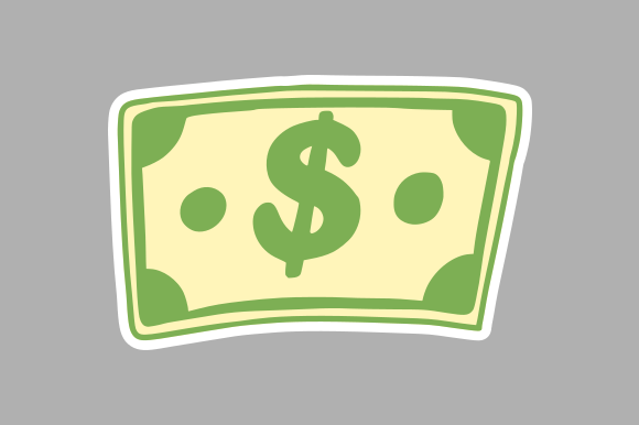 Detailed Dollar Symbol Drawing