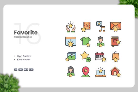 Favorite Color Icons: Graphics and Icons for Digital Sellers