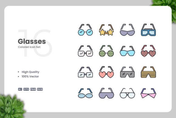 Glasses Colored Icons