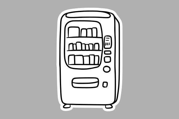 Hand-Drawn Vending Machine Graphics