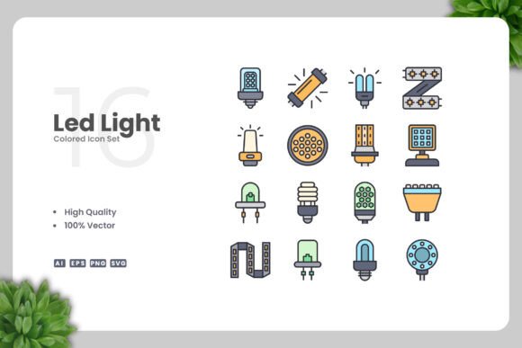 Led Light Colored Icon