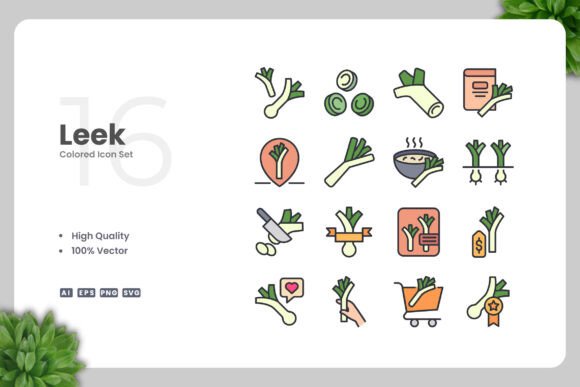 Leek Colored Icon Review