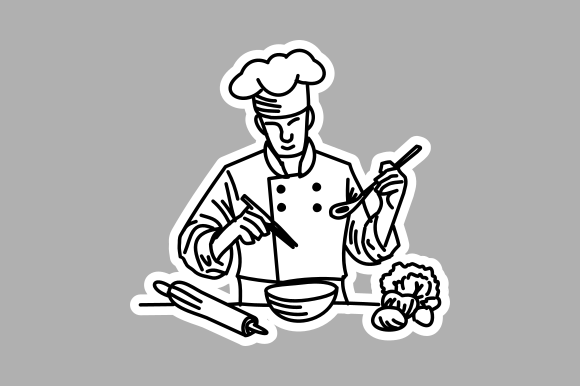 Vintage Chef Illustration Graphics